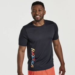 χρονόμετρο γραφικό κοντομάνικο XB6V345 μαύρο γραφικό Saucony