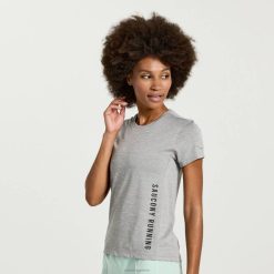 χρονόμετρο γραφικό κοντομάνικο XB6V736 ανοιχτό γκρι γραφικό ρείκι Saucony